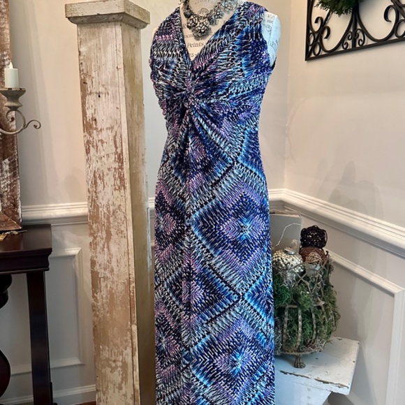 Chico’s Textured Maxi Dress 'Maida' Size 0 Stretch Fully Lined NWT - Picture 6 of 11